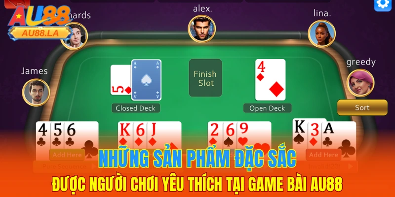Những sản phẩm đặc sắc được người chơi yêu thích tại game bài AU88